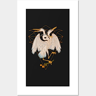 Triple Heron Posters and Art